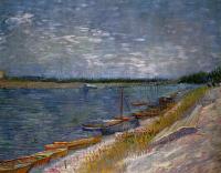 Gogh, Vincent van - View of a River with Rowing Boats